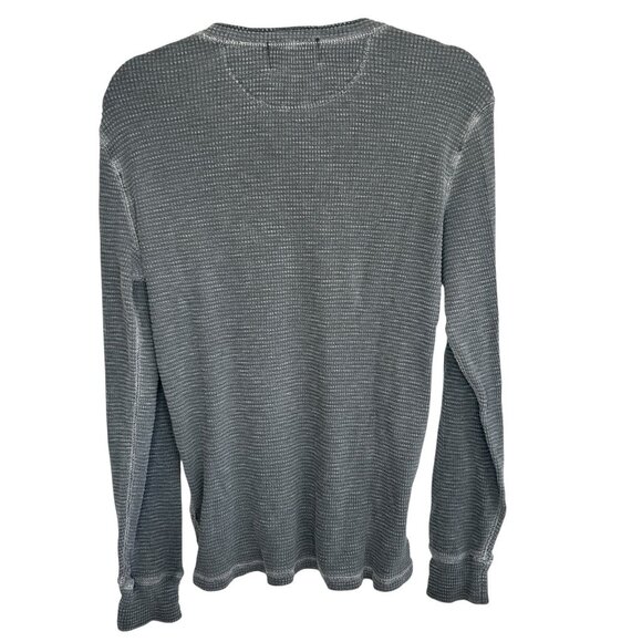 Double RL RRL Ralph Lauren Henley Medium Thermal Waffle Knit Heritage Western M - Picture 2 of 5